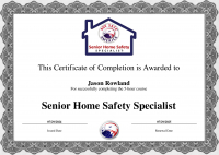 certification Senior Home Safety Specialist jrowland page 0001